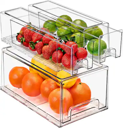 Front. Sorbus - Sorbus Fridge Drawers - Refrigerator Accessories and Organizer for Fruit, Snacks, Bottles, Cans.