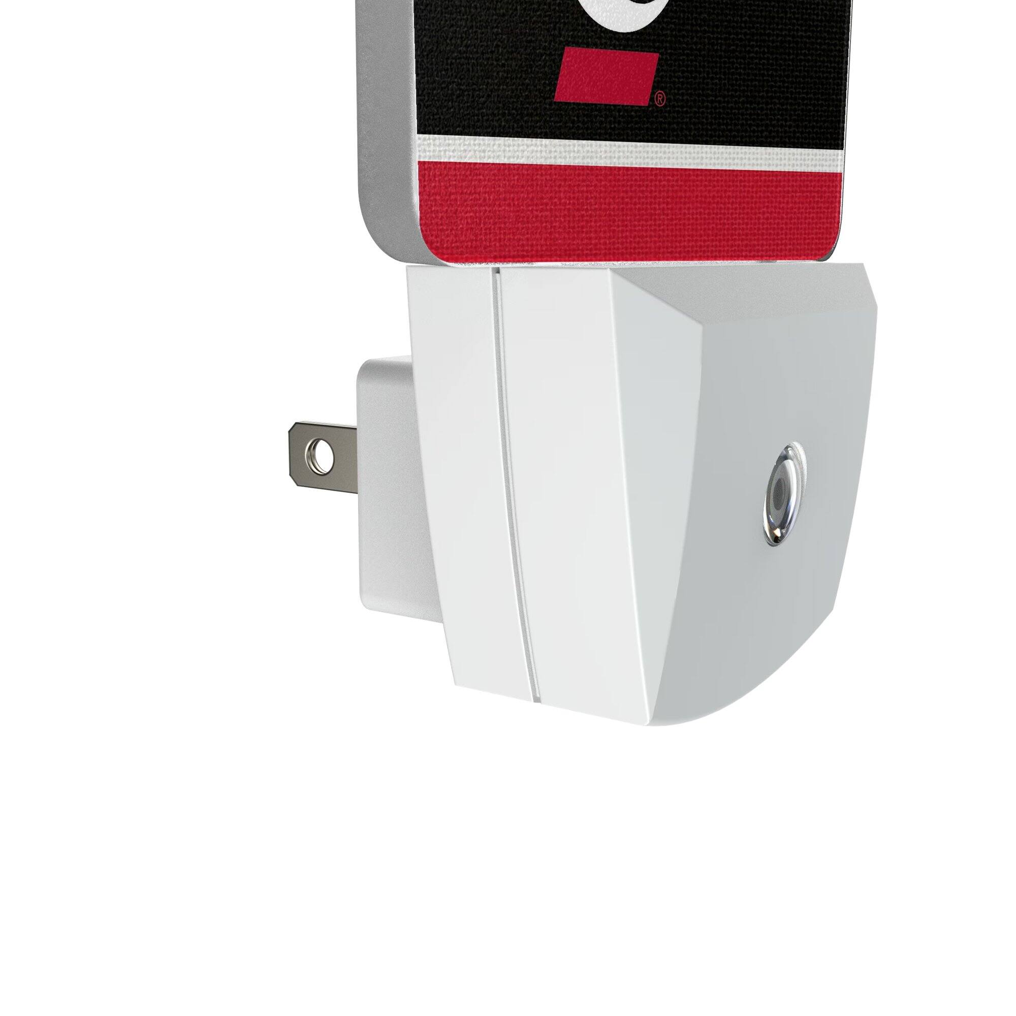 Alt View 2. Keyscaper - Cincinnati Bearcats Stripe Design Nightlight 2-Pack - Multicolor.