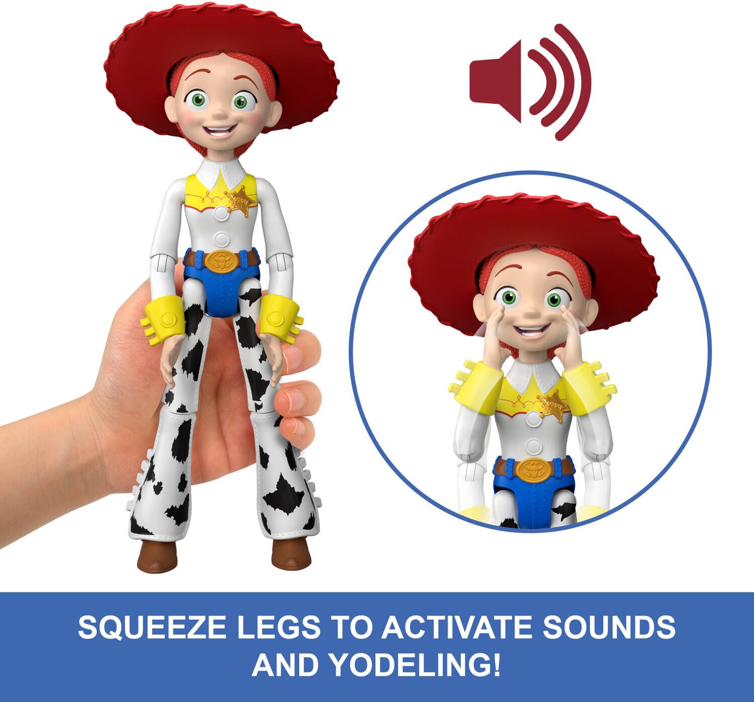 Squeeze legs to activate sounds and yodeling!