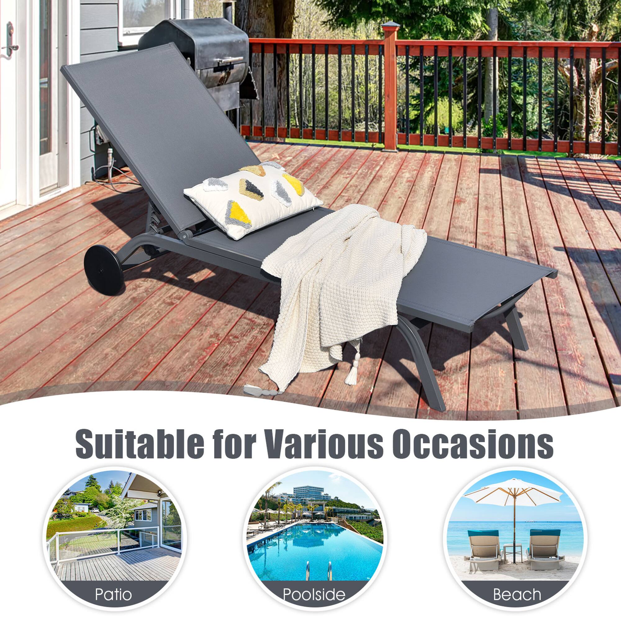Suitable for Various Occasions
Patio
Poolside
Beach