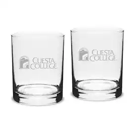 Jardine - Cuesta College Cougars 14oz. 2-Piece Classic Double Old-Fashioned Glass Set - Multicolor