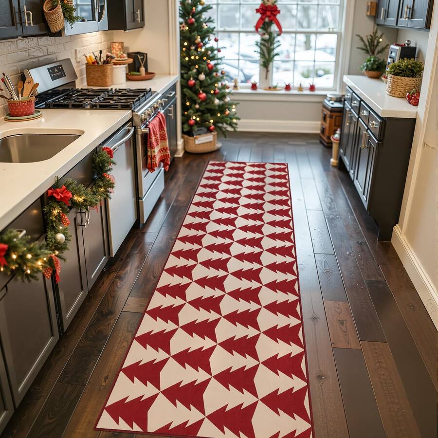 Paradigms Interiors Christmas Runner Rug For Kitchen Holiday Hallway ...