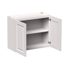 Boyel Living - 30-in W x 24-in H x 12-in D Shaker RTA Kitchen Wall Cabinet with Soft-Close Doors - Glacier White