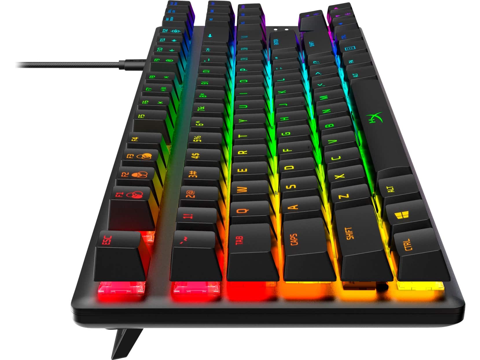 Alt View 11. HyperX - Alloy Origins Core TKL Wired Mechanical Linear Red Switch Gaming Keyboard with RGB Back Lighting - Black.