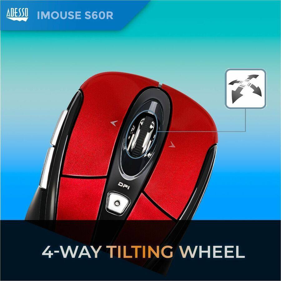 ADESSO  
IMOUSE S60R  

4-WAY TILTING WHEEL