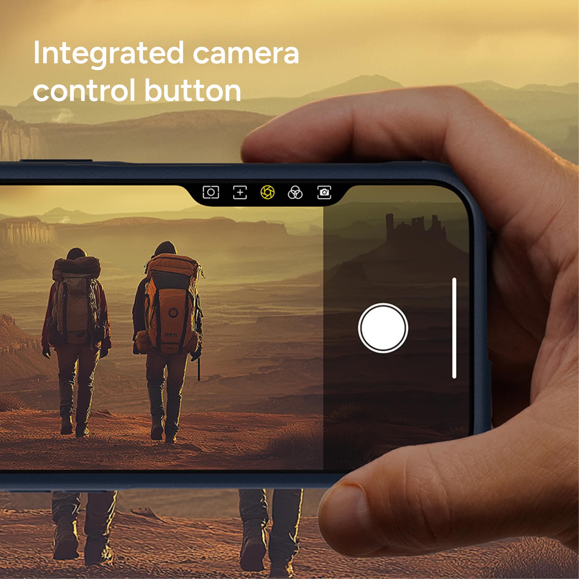 Integrated camera control button