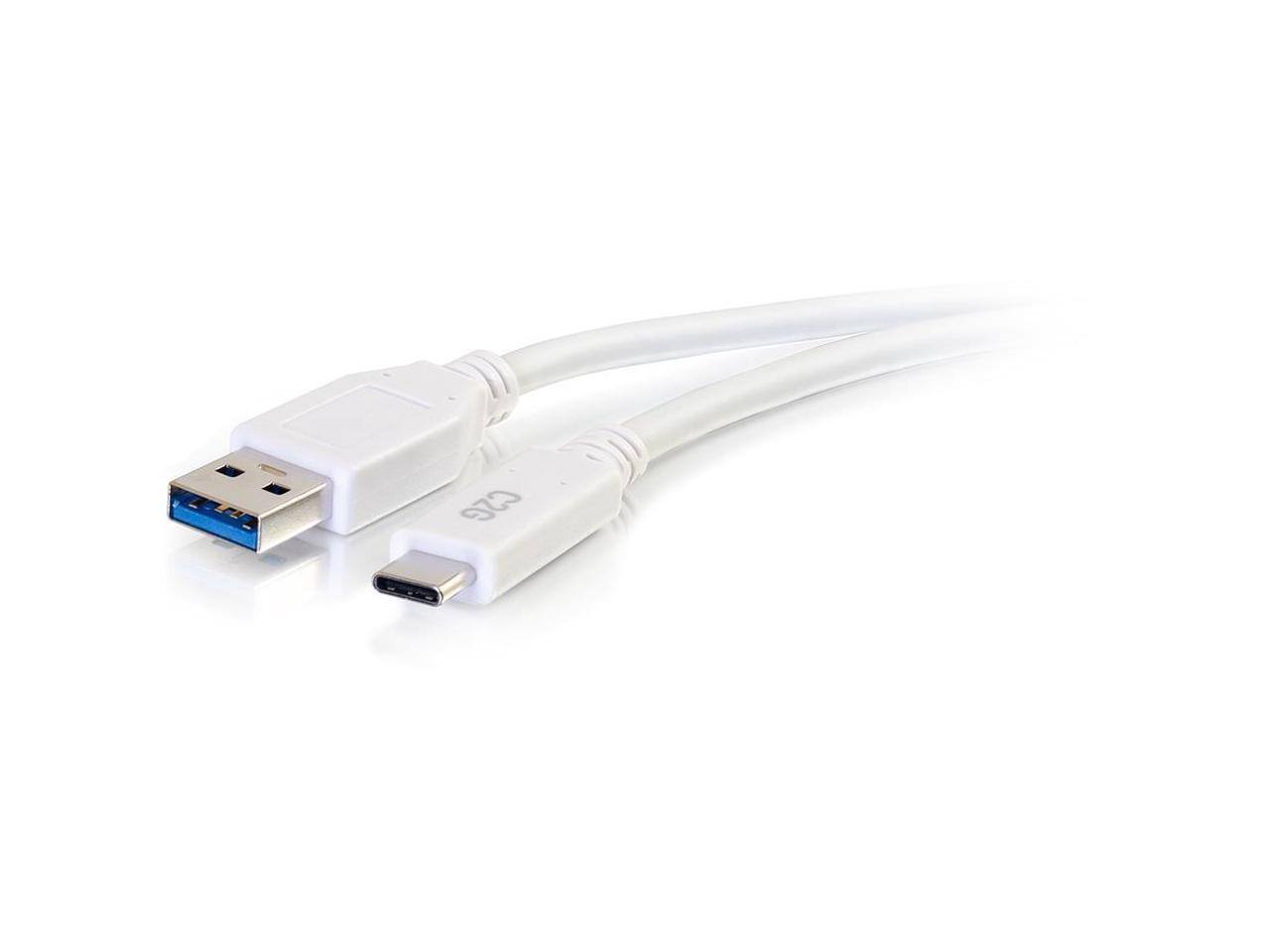 Alt View 2. Cables to Go - C2G 28835 C2G 3FT USB 3.0 USB TYPE C TO USB A USB CABLE WHITE M/M.