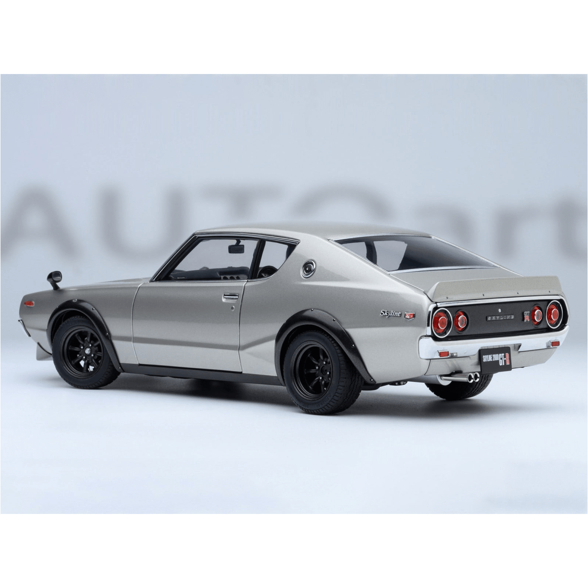 Alt View 9. Autoart - Nissan Skyline 2000GT-R (KPGC110) Tuned Version RHD (Right Hand Drive) Silver Metallic 1/18 Model Car by Autoart.