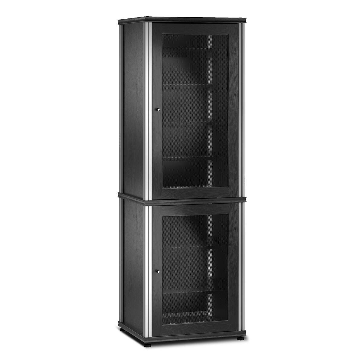 Front. Salamander Designs - Salamander Designs Synergy 703 AV Cabinet (Black Oak with Aluminum Posts) - Black Oak/Aluminum.