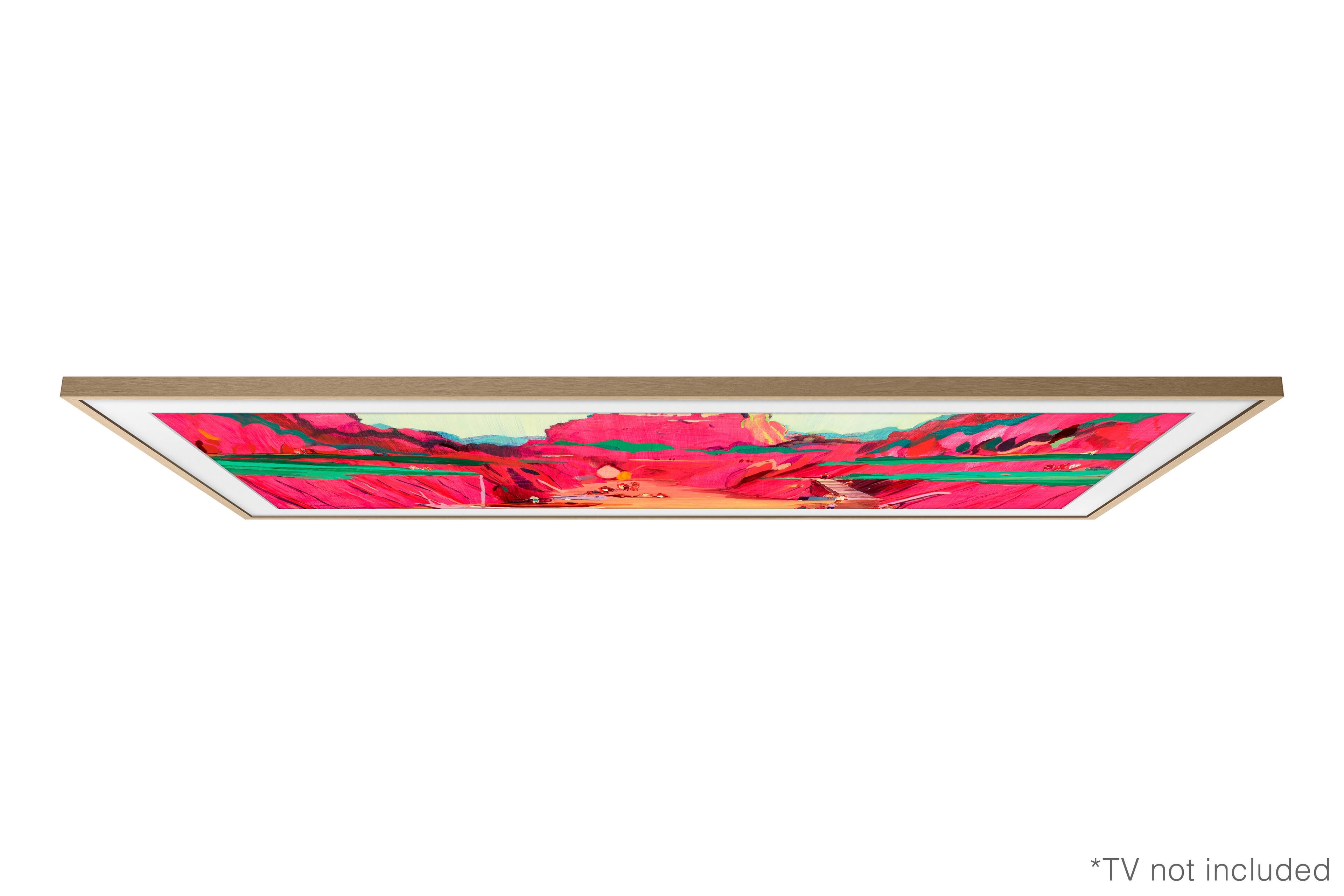 The text on the image reads "TV not included."