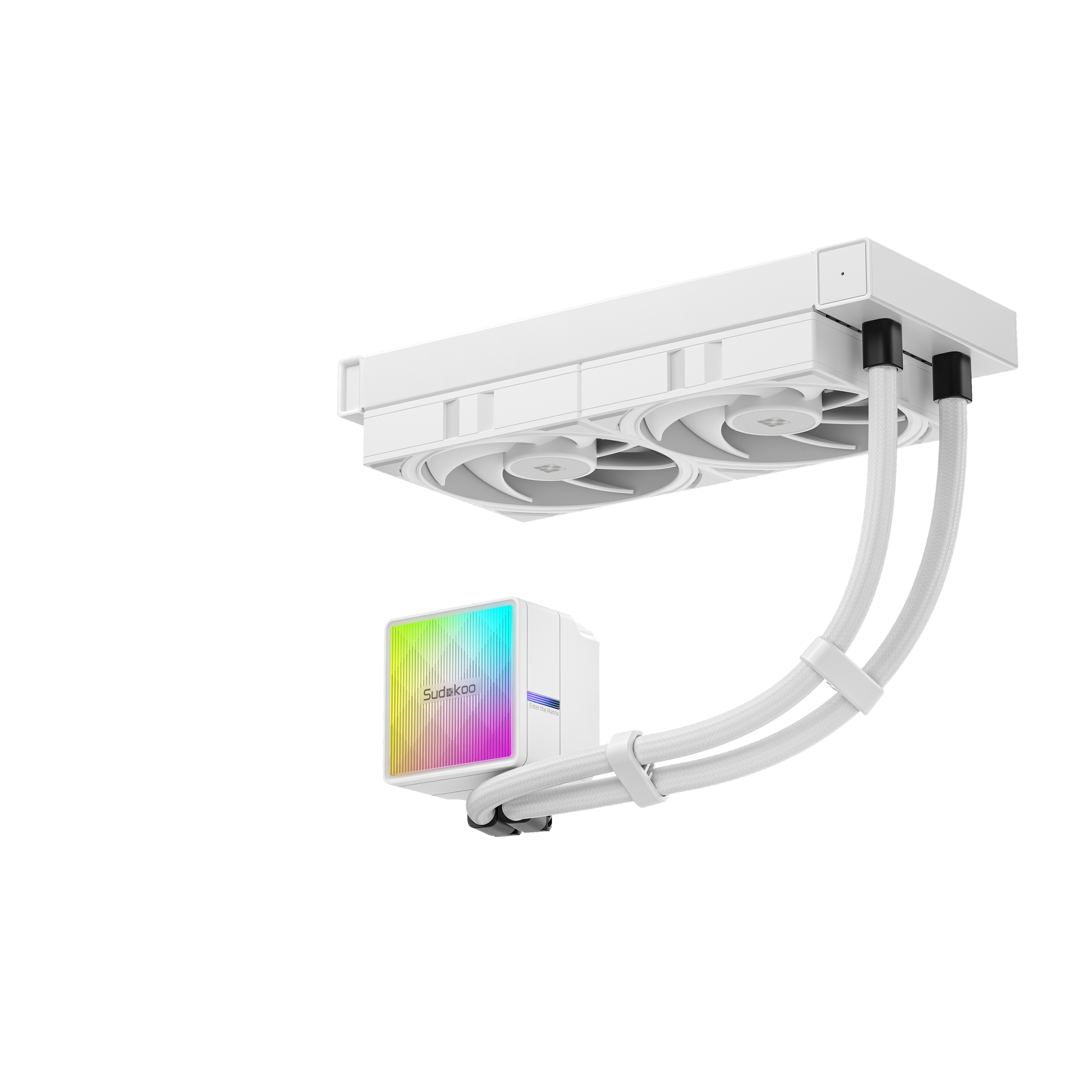 Alt View 1. Sudokoo - Nexaura 240 240mm Silent AIO Liquid CPU Cooler - WHite.