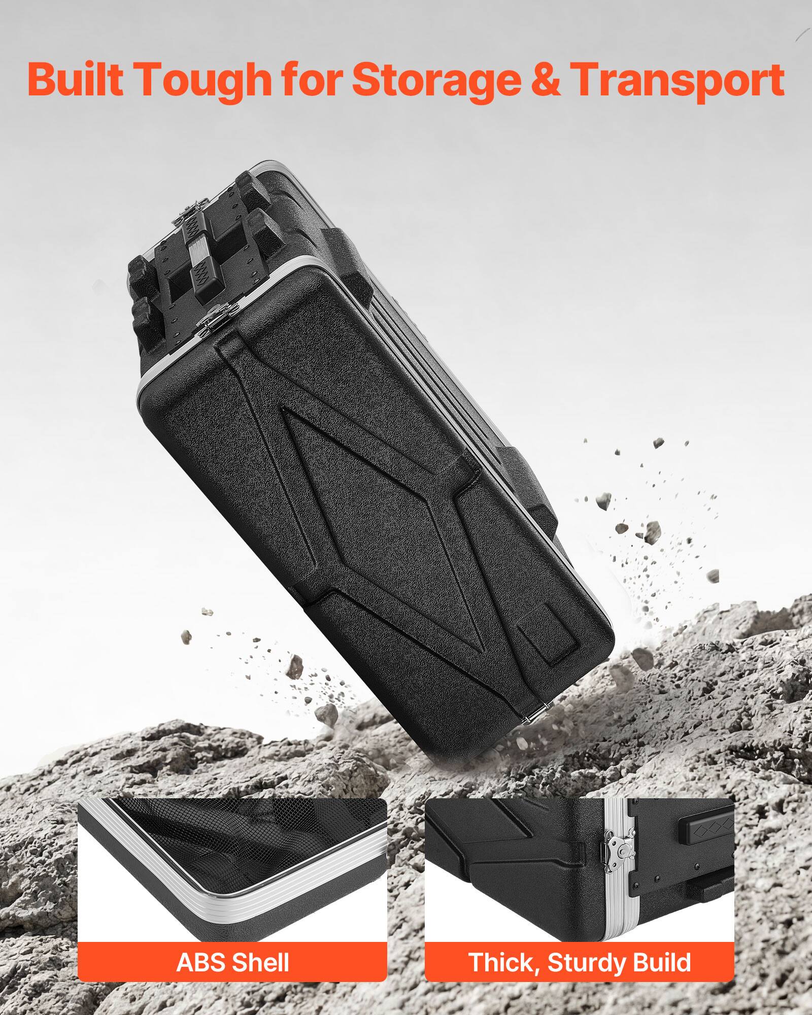Built Tough for Storage & Transport  
ABS Shell  
Thick, Sturdy Build