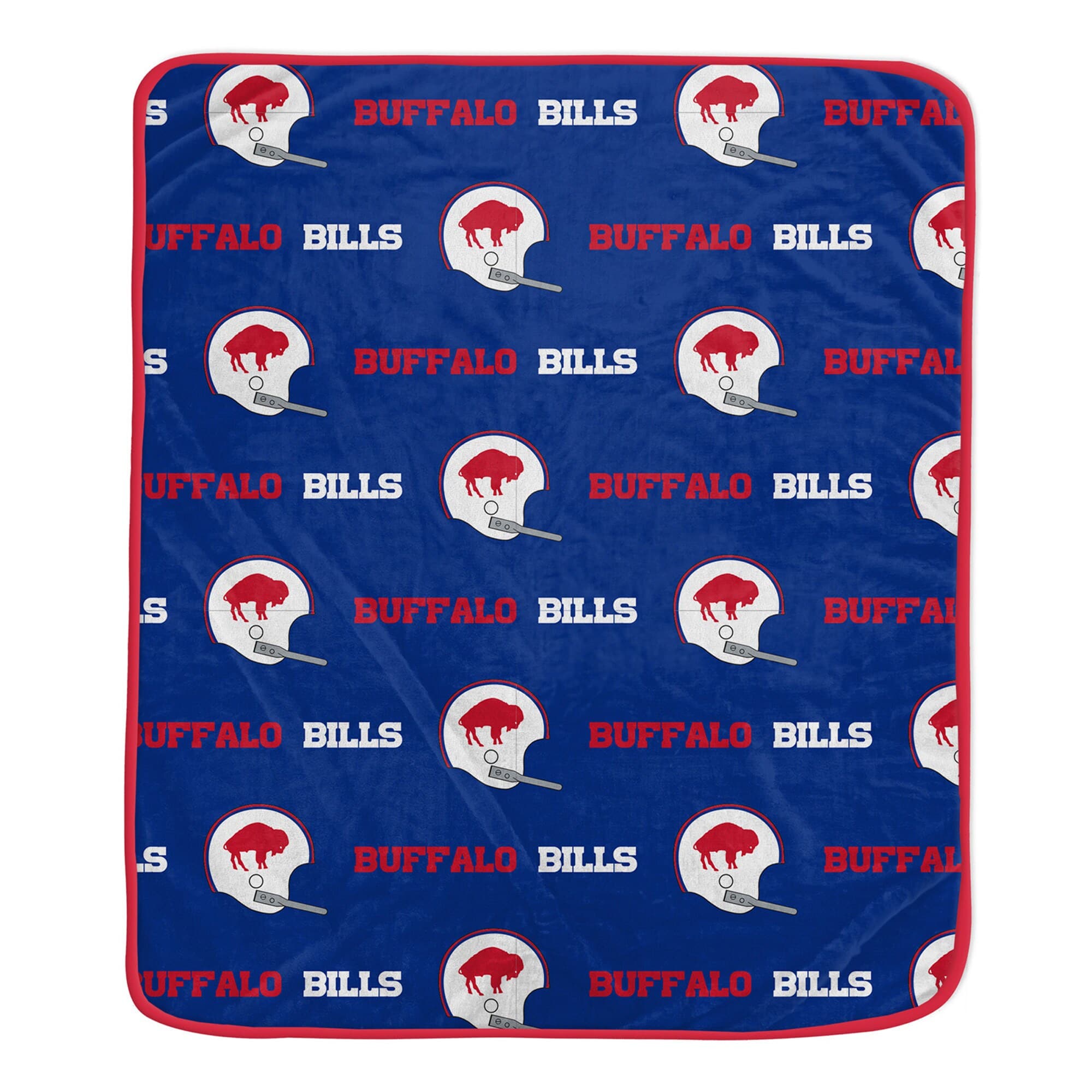 Pegasus - Buffalo Bills 60" x 72" Repeat Helmet Wordmark Ultra Soft Blanket - Multicolor