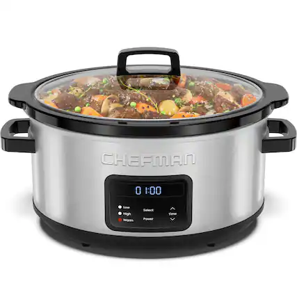 CHEFMAN
0 1:00
Low High Warm
Select Power Time