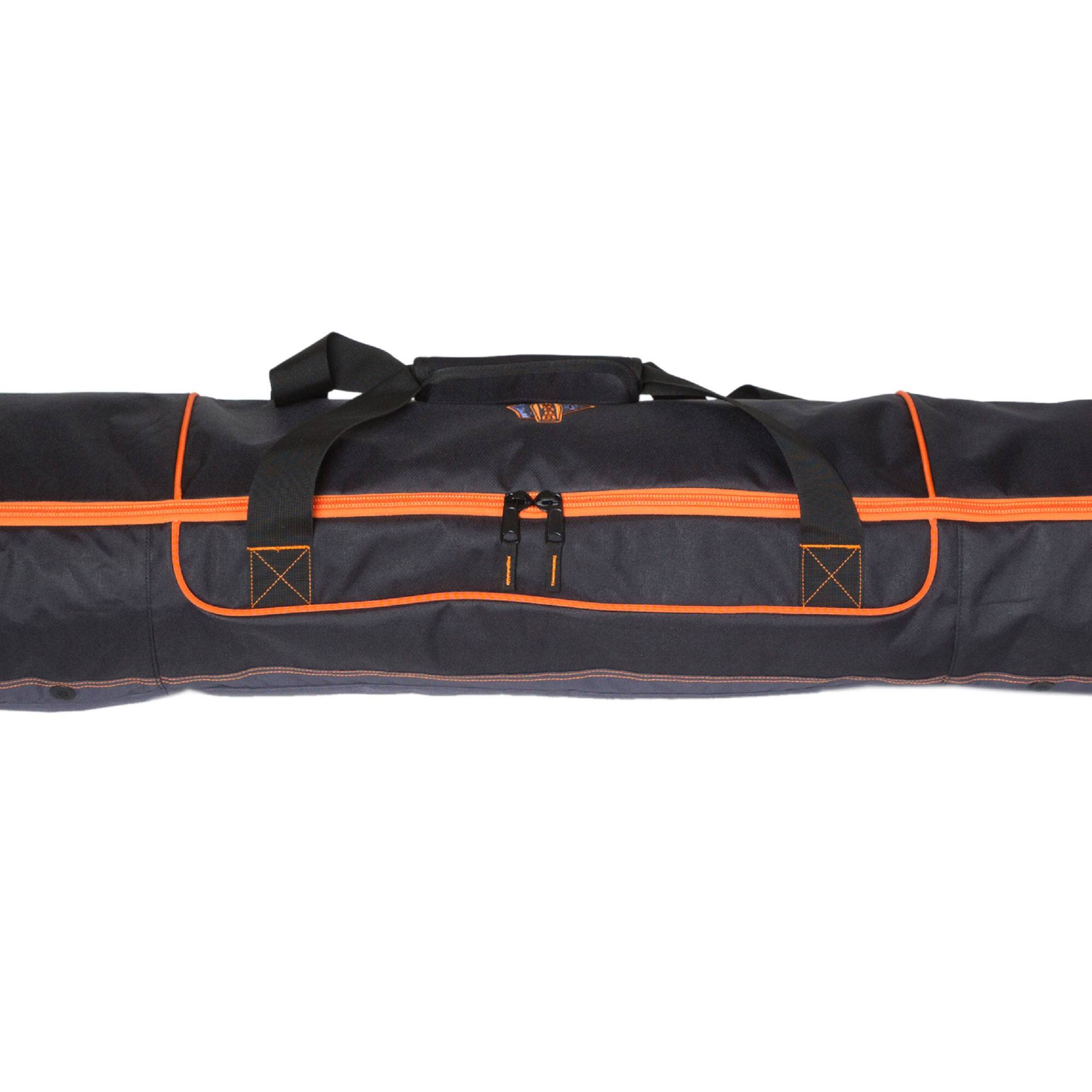 Alt View 5. Sportube - Sportube Traveler Padded 6 Foot Single Pair Ski & Pole Luggage Bag, Black/Orange - Black/Orange.