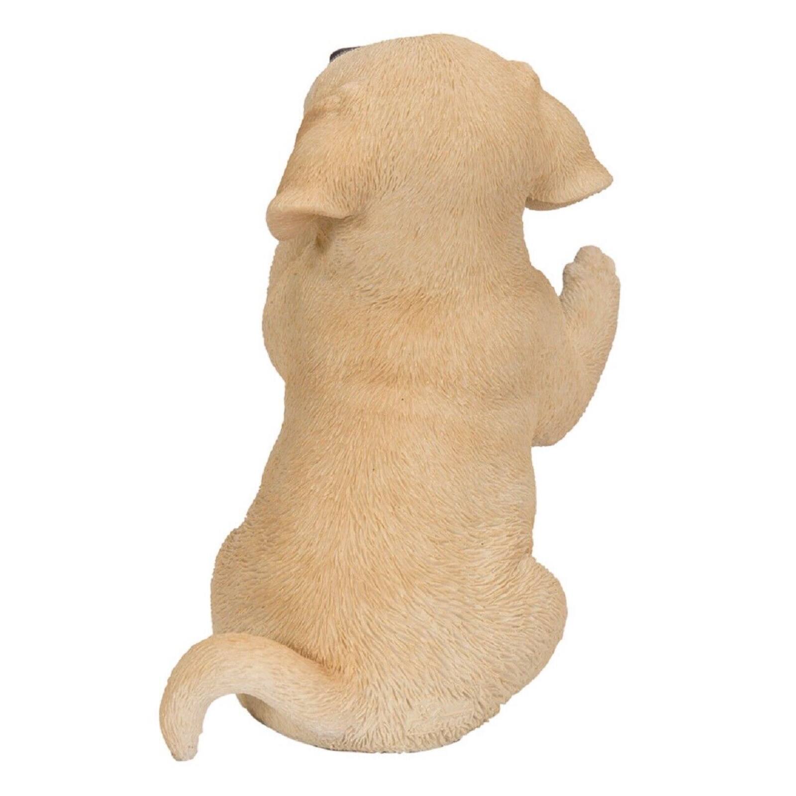 Angle. Pacific Trading - Realistic Animal Labrador Puppy Collectible Home Decor Figurine 6.25 inch.