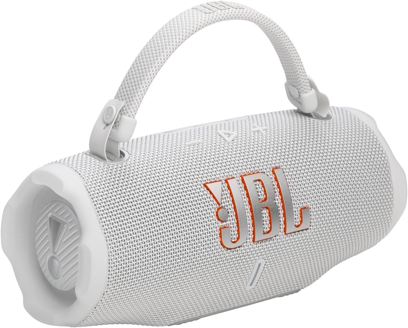 Back. JBL - Charge 6 Portable Waterproof Bluetooth Speaker with Carrying Case - White.
