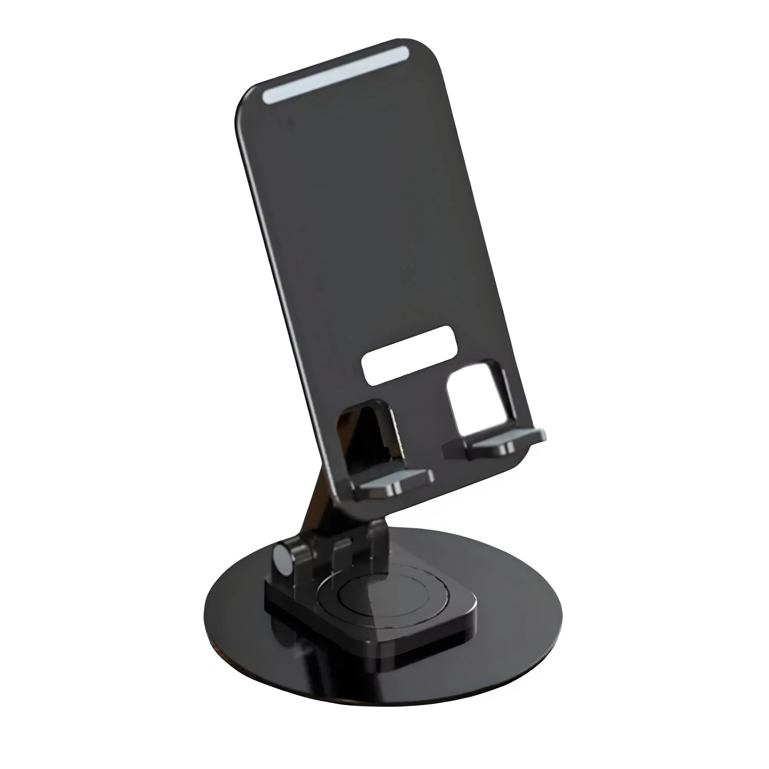 Front. Kitcheniva - Adjustable Foldable Phone & Tablet Stand - Black.