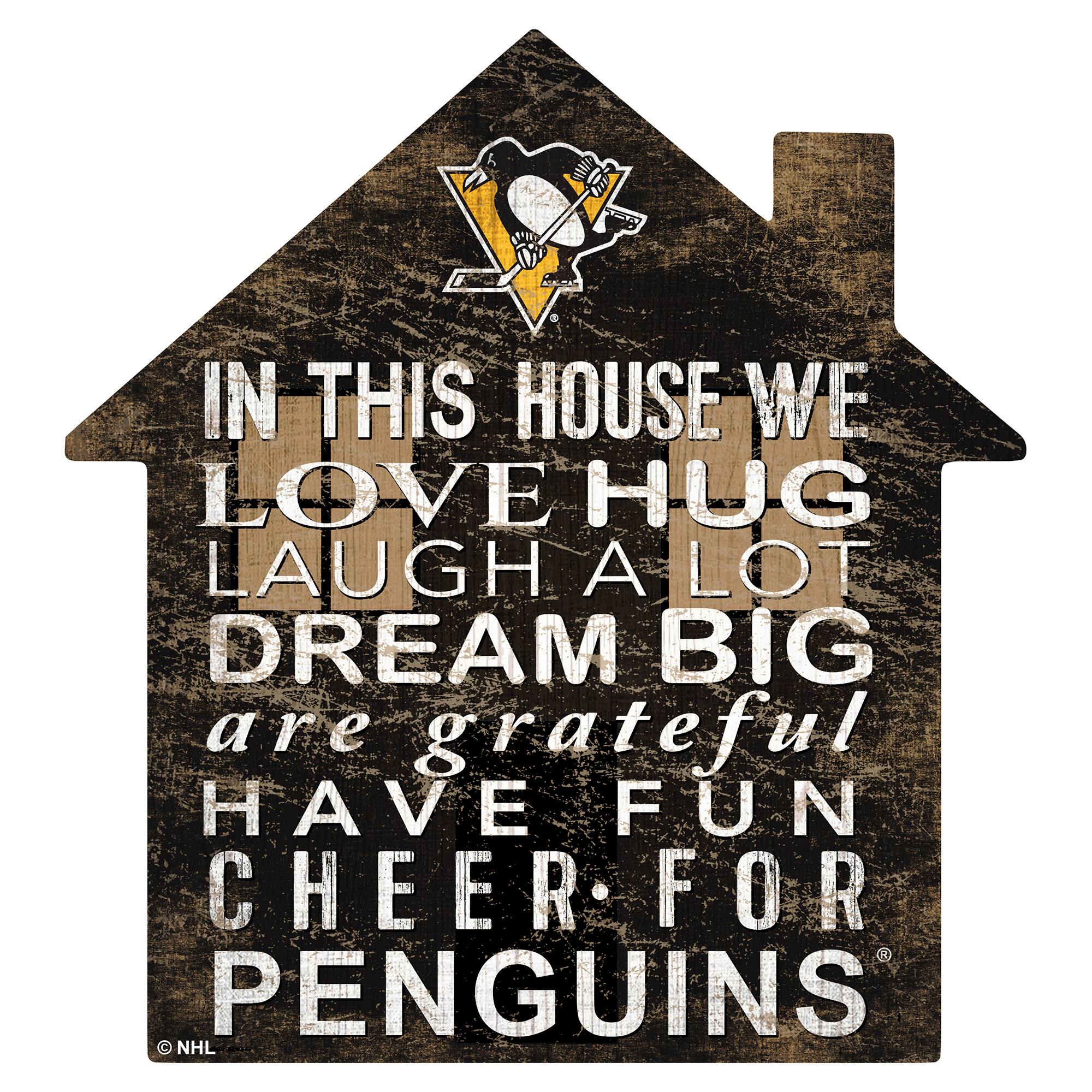 Pittsburgh Penguins 12'' Team House Sign