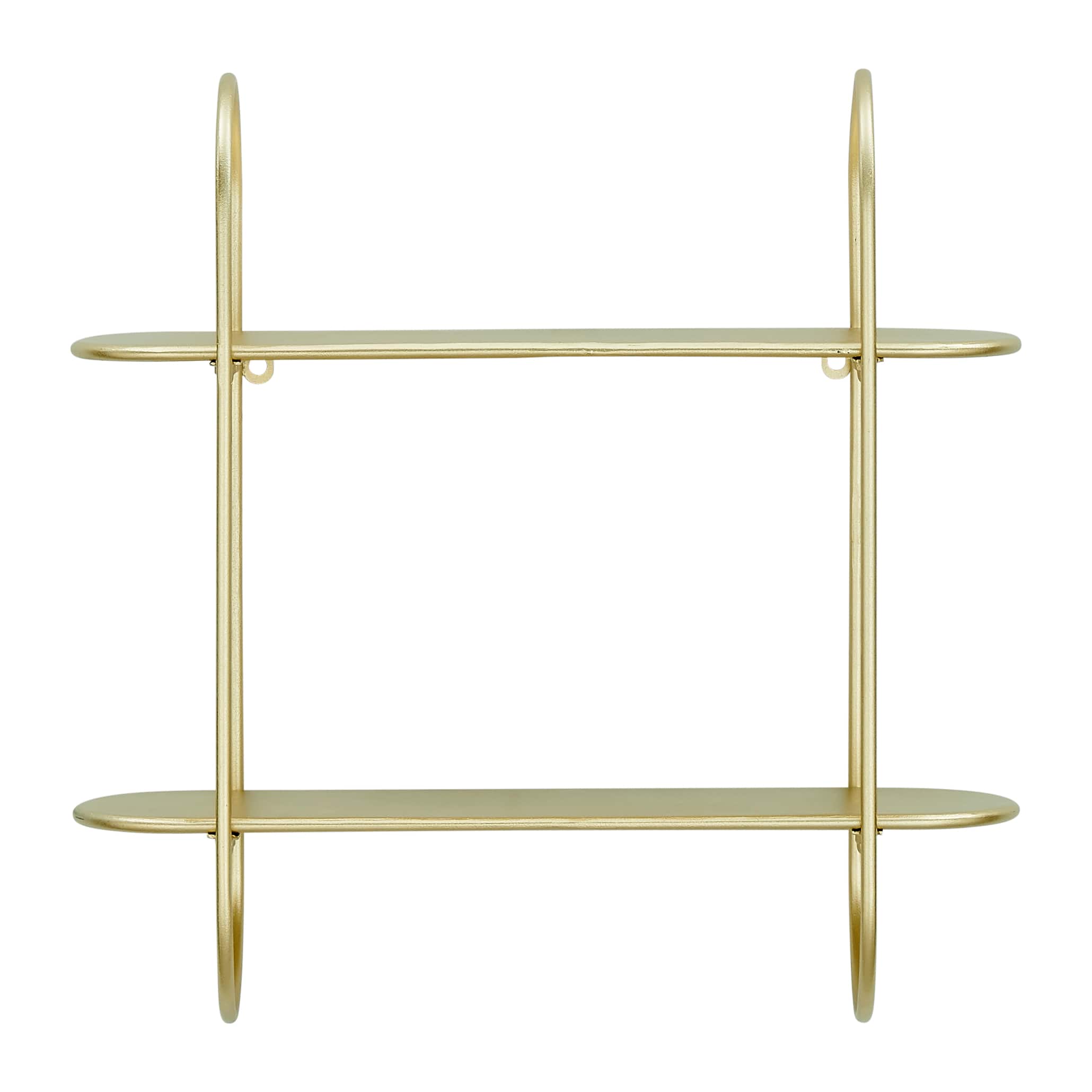 Danya B - Two-Tier Metal Bracket Wall Shelf - Gold