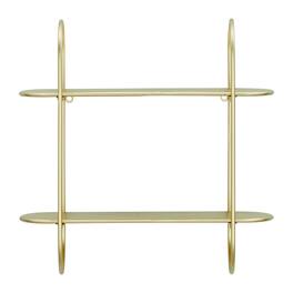 Danya B - Two-Tier Metal Bracket Wall Shelf - Gold