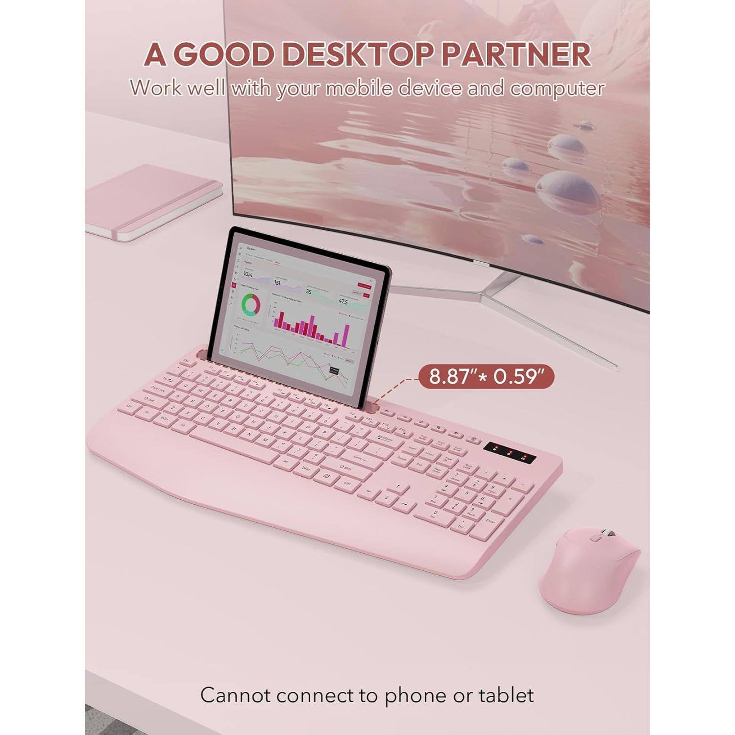 A GOOD DESKTOP PARTNER  
Work well with your mobile device and computer  

8.87" * 0.59"  

Cannot connect to phone or tablet