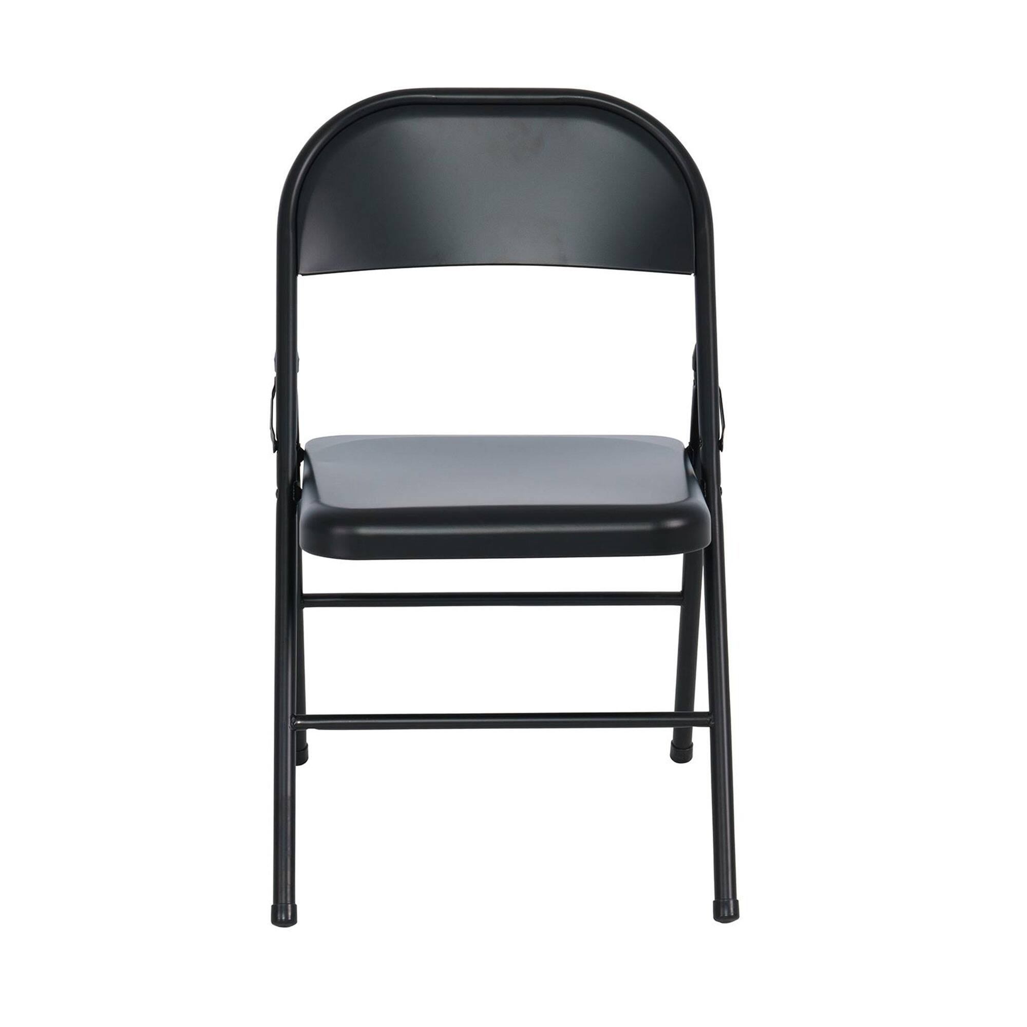 Alt View 5. Peakform - Peakform Steel Folding Chair with Leg Braces Construction and Foot Caps, 6 Pack - black.