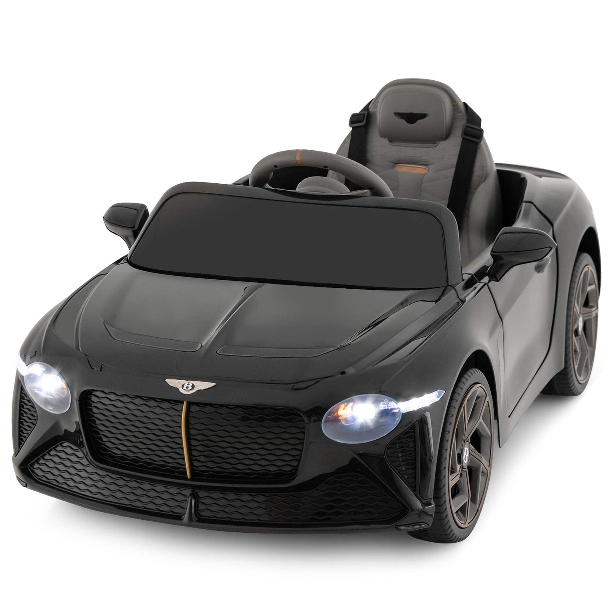 Costway - 12V Licensed Bentley Bacalar Kids Electric Ride-on Car with Remote Control - Black