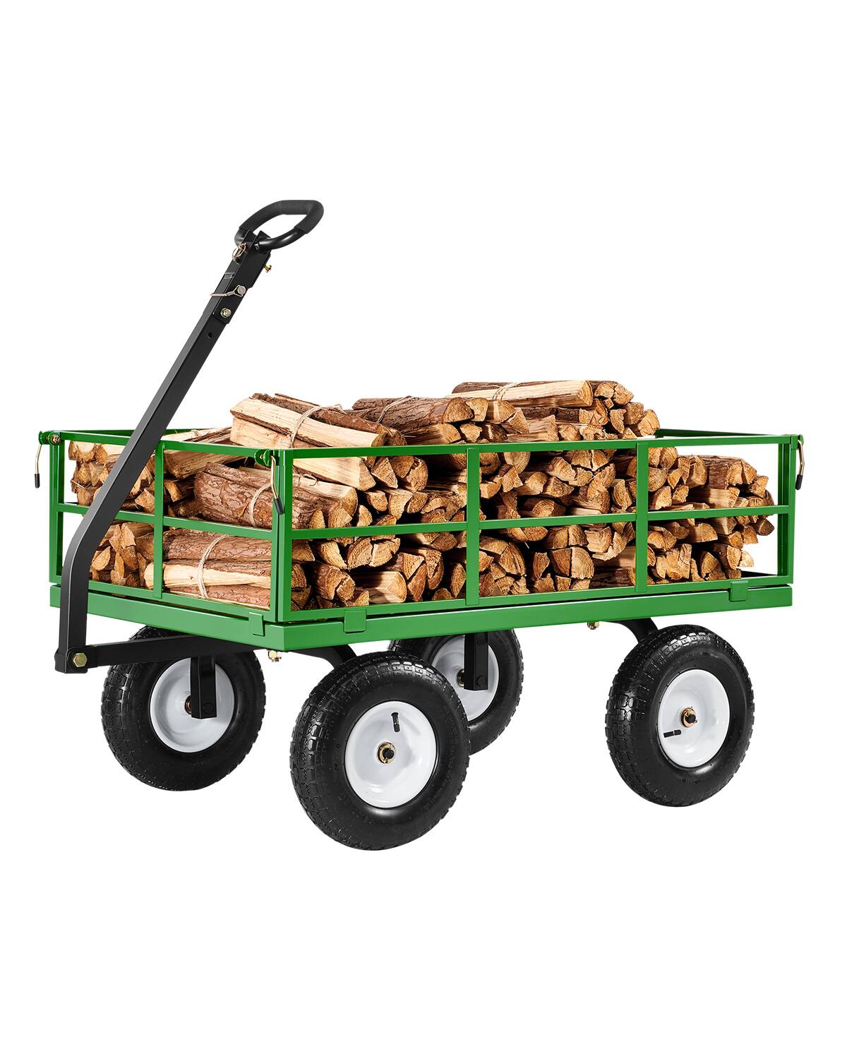 VEVOR - 1200 Lbs Steel Garden Cart, Heavy Duty Pullable Garden Wagon Yard Cart, 2 in 1 Outdoor Metal Utility Wagon Yard Trailer - Green price history on PriceWatchPro