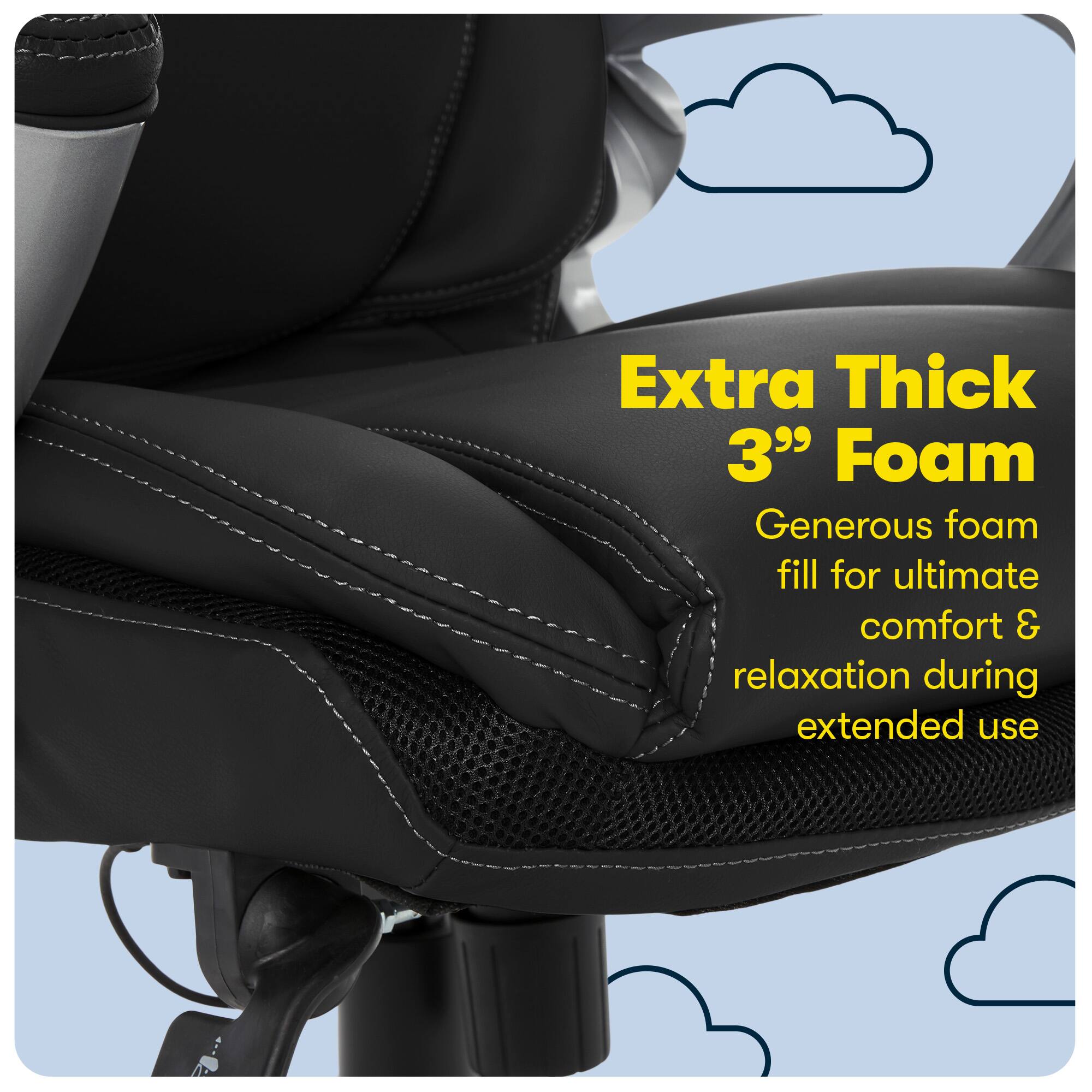 Alt View 15. Serta - Bryce Bonded Leather Executive Office Chair - Black.