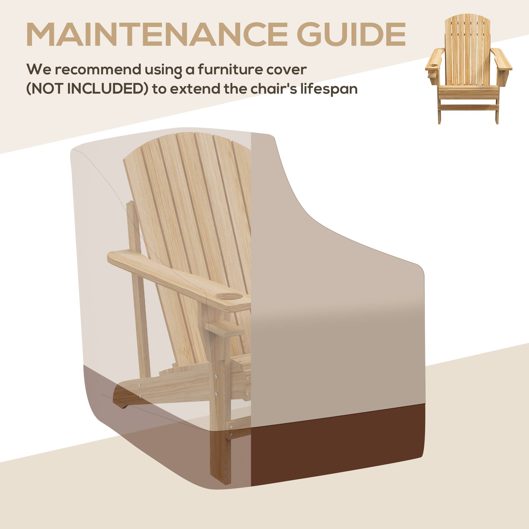 MAINTENANCE GUIDE
We recommend using a furniture cover (NOT INCLUDED) to extend the chair's lifespan