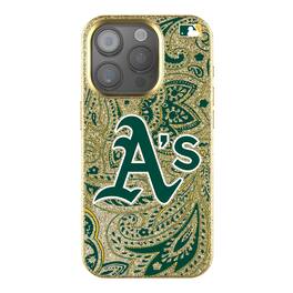 Keyscaper - MLB - Athletics Paisley Bling iPhone Case - 14 - Gold