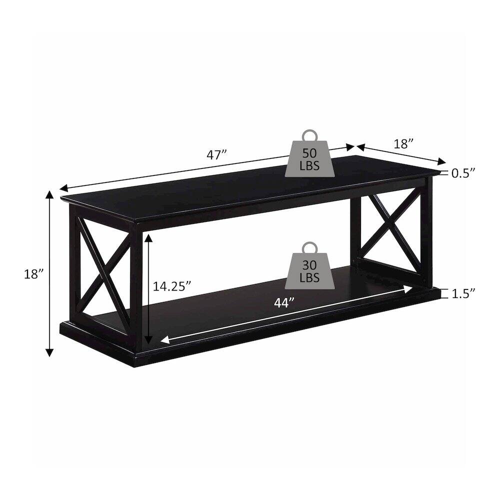 47" 50 LBS 18" 0.5" 18" 14.25" 30 LBS 44" 1.5"