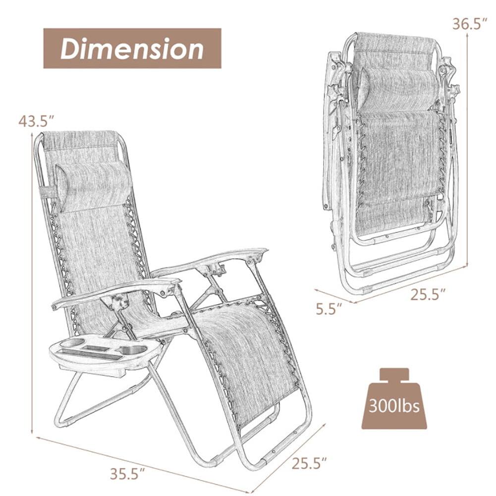 Dimension: 36.5" x 43.5" x 5.5" x 25.5" x 35.5" x 25.5"  
Weight Capacity: 300lbs