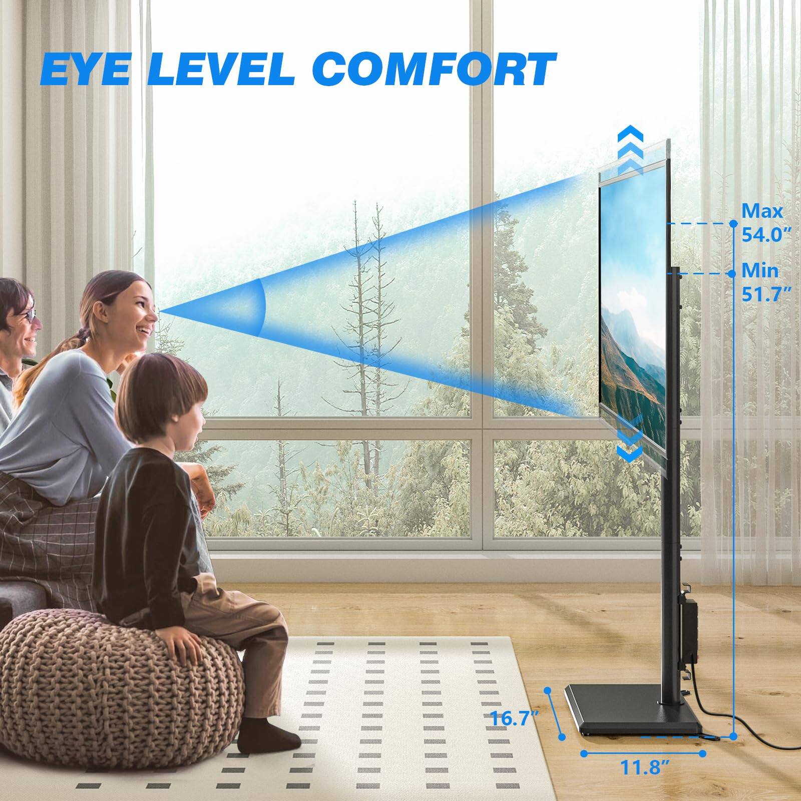 EYE LEVEL COMFORT

Max 54.0"
Min 51.7"

16.7"
11.8"