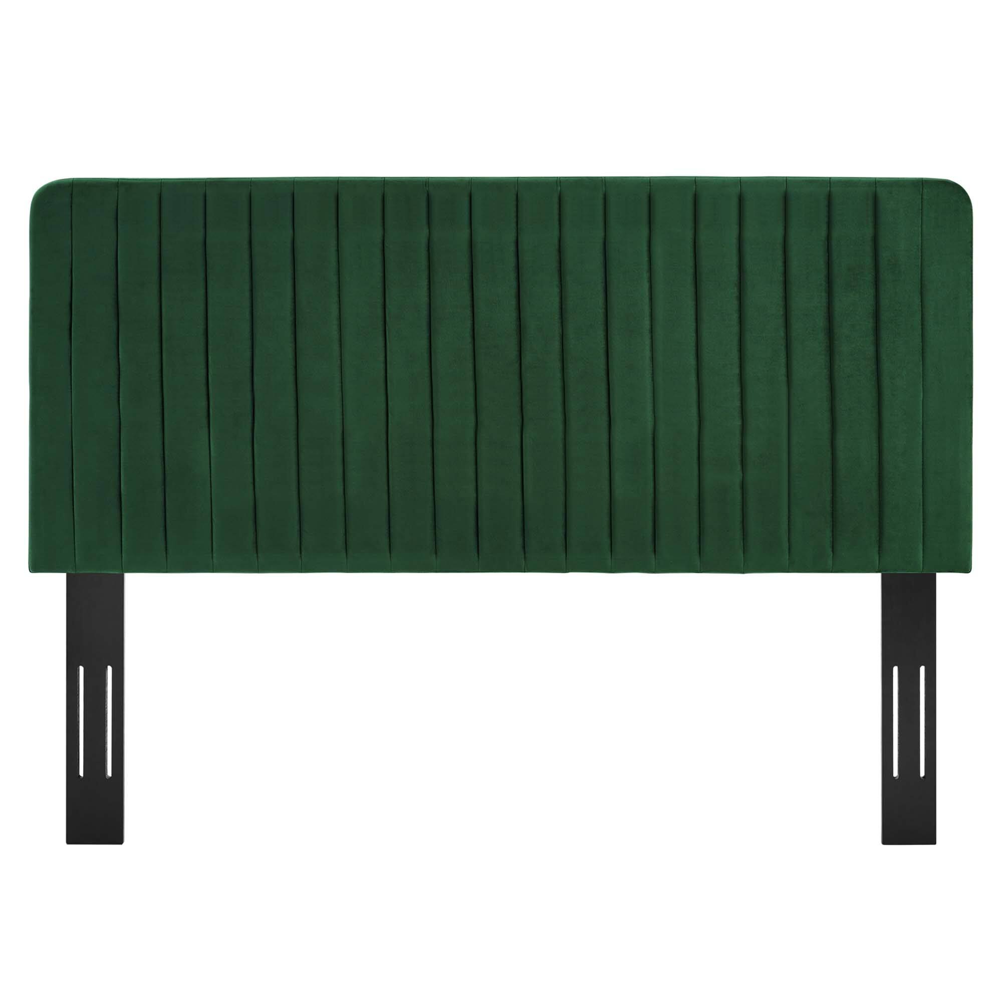 Alt View 2. Modway - Milenna Channel Tufted Performance Velvet King/California King Headboard by Modway - Green.