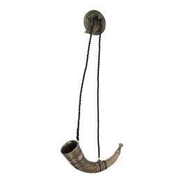 Veronese Design - Sigur Slaying Fafnir Viking Horn & Dragon Wall Mount Cold Cast Resin Sculpture - Bronze