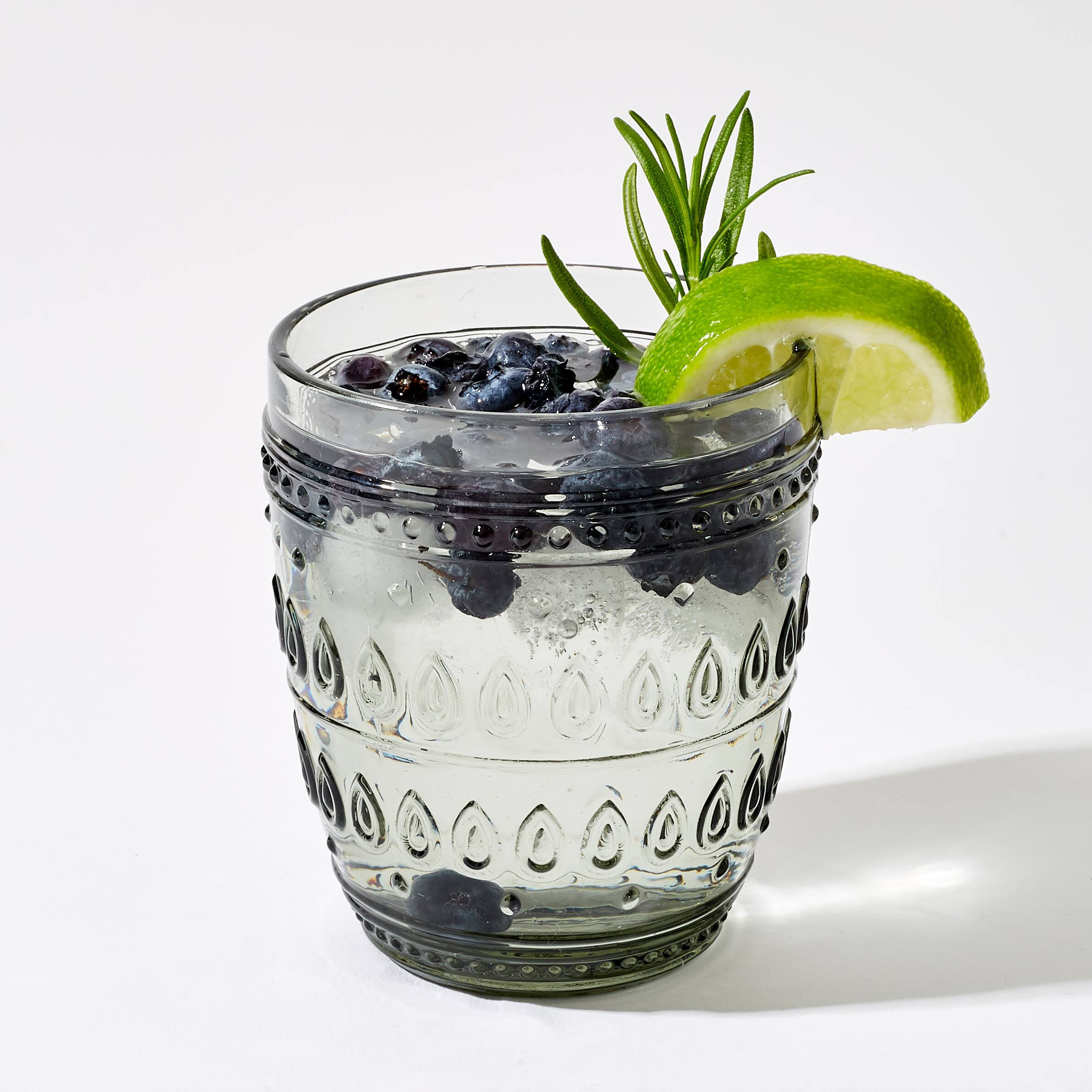 Front. Euro Ceramica Home - Fez Glassware 4 Piece 12oz Old Fashion Glass Set in Grey - Grey.