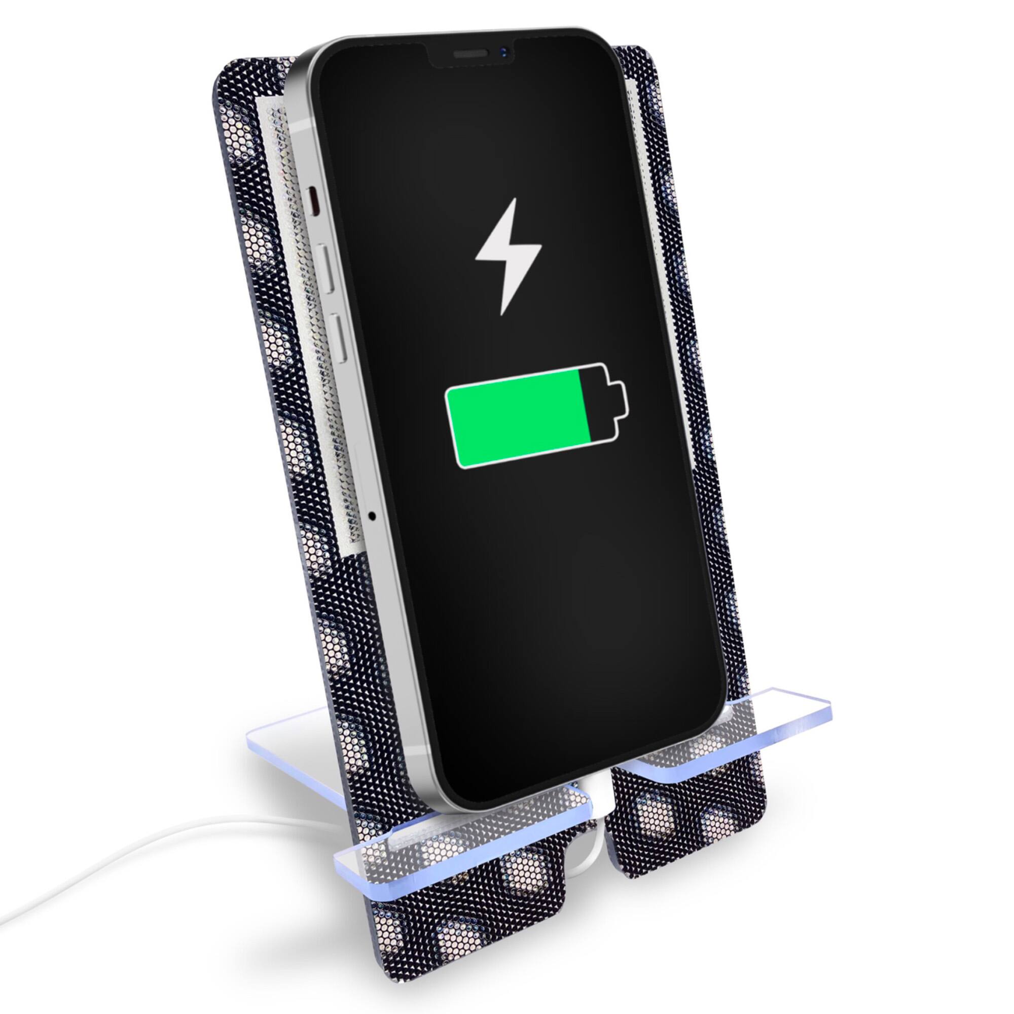 Alt View 1. LDM Company - Las Vegas Raiders 5D Printed Phone Stand - Silver.