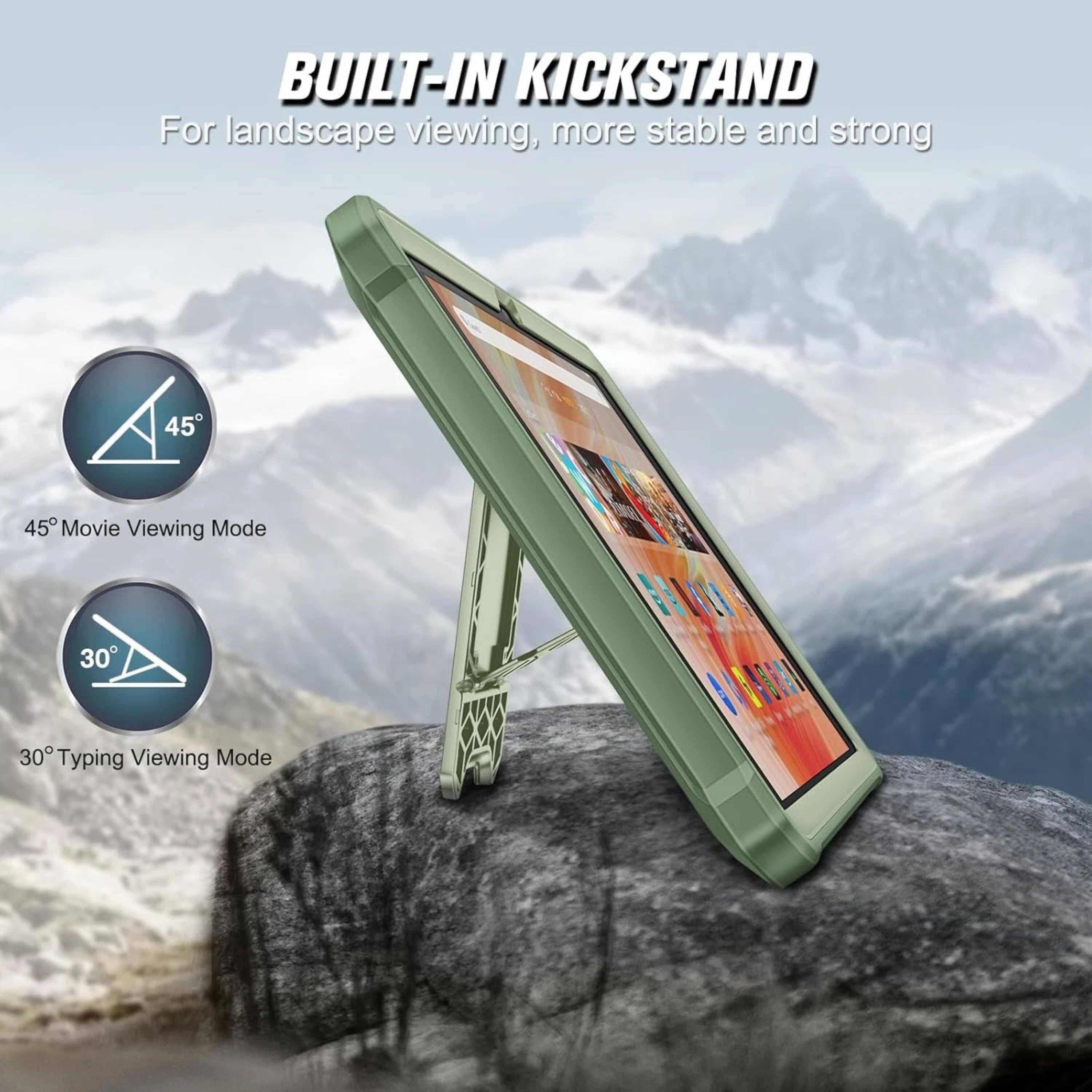 BUILT-IN KICKSTAND  
For landscape viewing, more stable and strong  

45° Movie Viewing Mode  
30° Typing Viewing Mode