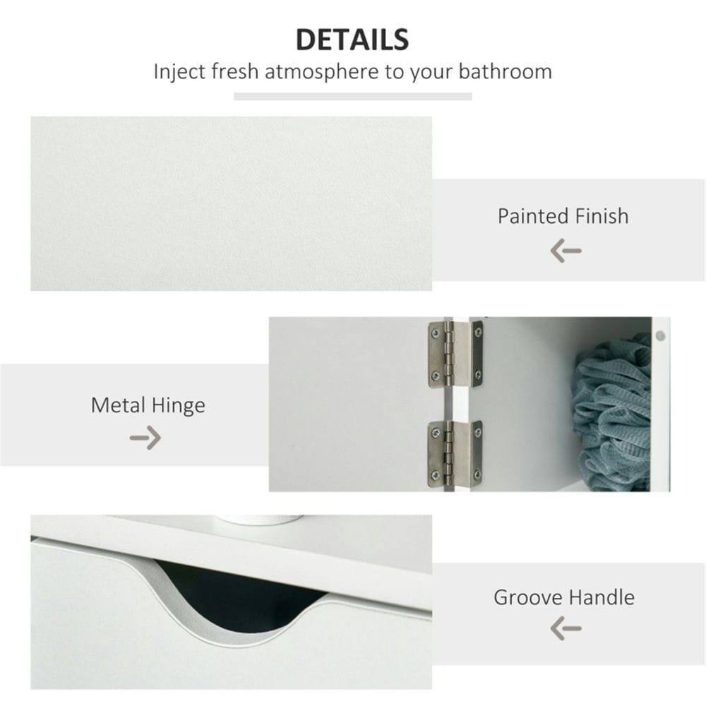 DETAILS  
Inject fresh atmosphere to your bathroom  

- Painted Finish  
- Metal Hinge  
- Groove Handle