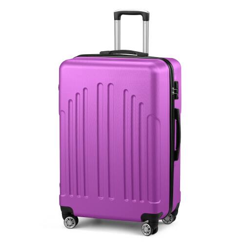 Alt View 2. Winado - 28" Checked Luggage Trolley Case ABS Hardside Large Suitcase with Double Spinner Wheels & TSA Lock for Travel Business - Purple.