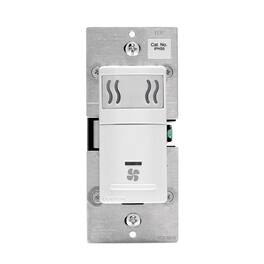 Leviton - Decora 5 amps Single Pole Single Pole Humidity Sensor/Fan Control 1 pk - White