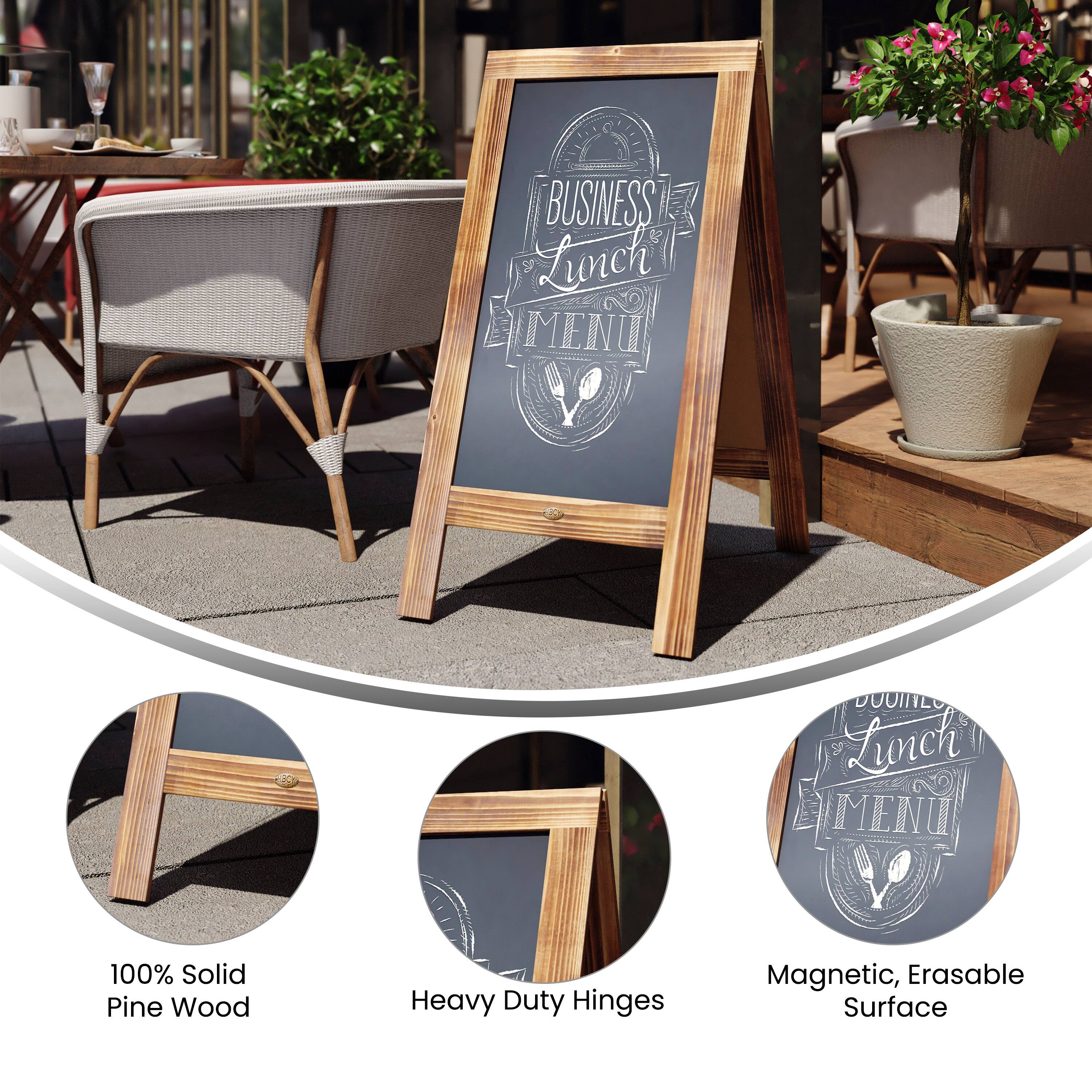 NNC BUSINESS Lunch MENU  
DOVINL Lunch MENU  
100% Solid Pine Wood  
Heavy Duty Hinges  
Magnetic, Erasable Surface