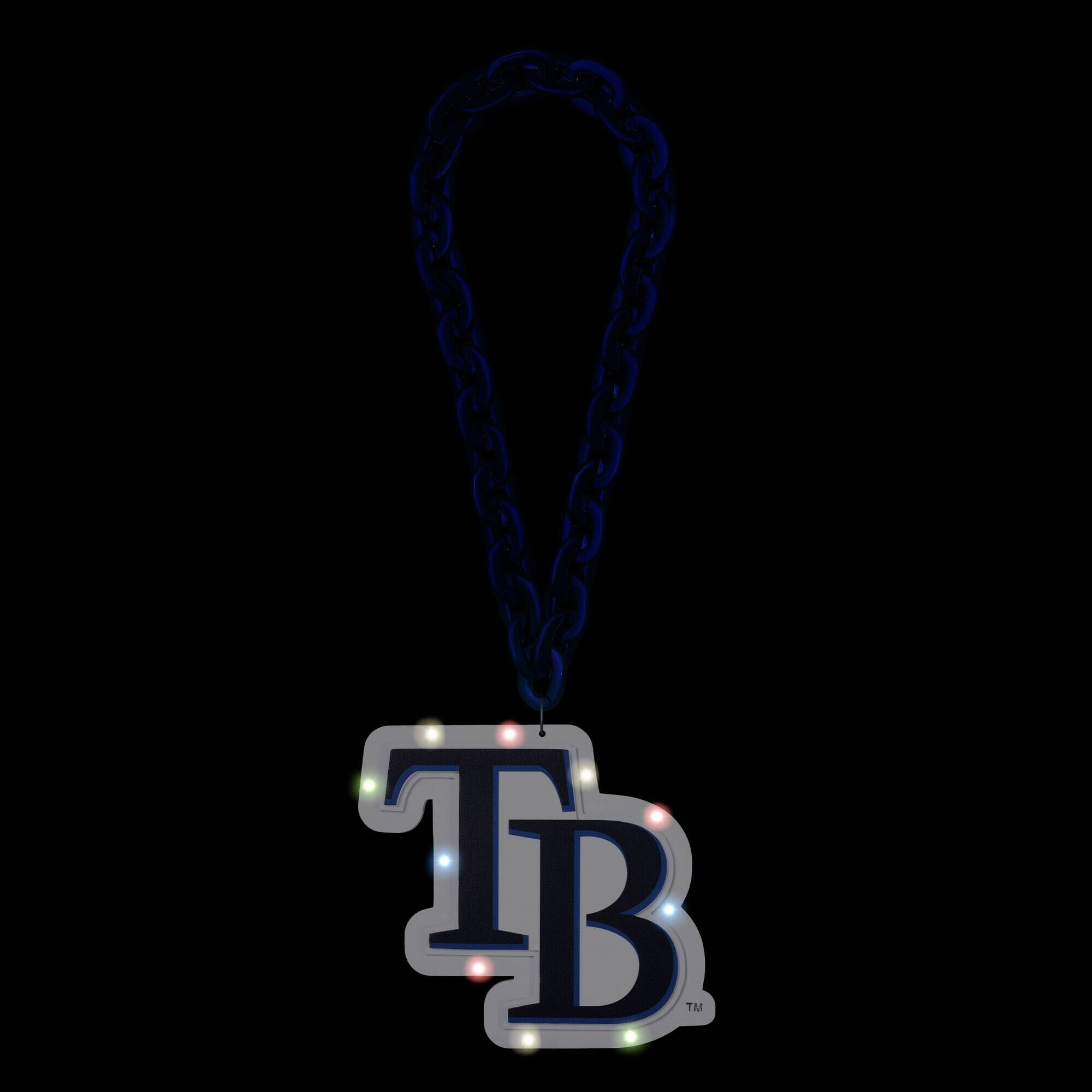 Alt View 1. FOCO - Tampa Bay Rays Light Up Big Logo Fan Chain - Multicolor.