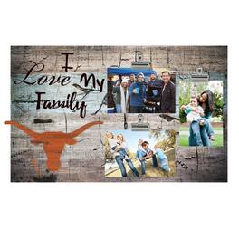 Fan Creations - Texas Longhorns 11" x 19" I Love My Family Clip Photo Frame - Multicolor