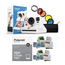 Polaroid Originals - Polaroid NOW+ Instant Film Camera Camera (White) with B&W Film and Film Kit
