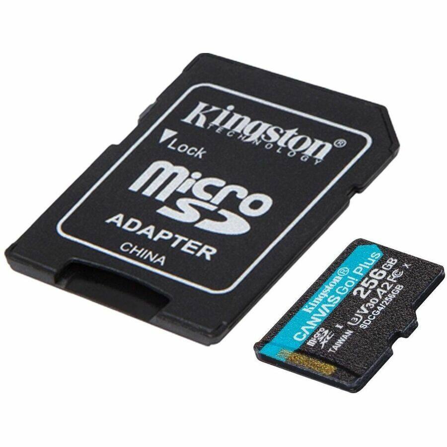 Kingston Technology  
Lock Micro SD Adapter  
CHINA  

Kingston  
CANVAS GO! Plus  
256GB  
SDCAG2/256GB  
V30 A2  
T2.0  
TAIWAN