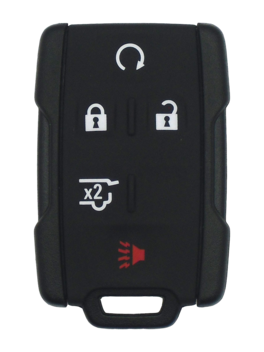Car Keys Express - GM Keyless Entry Remote - 5 Buttons (Lock, Unlock, Remote Start, Hatch, and Panic) - Black