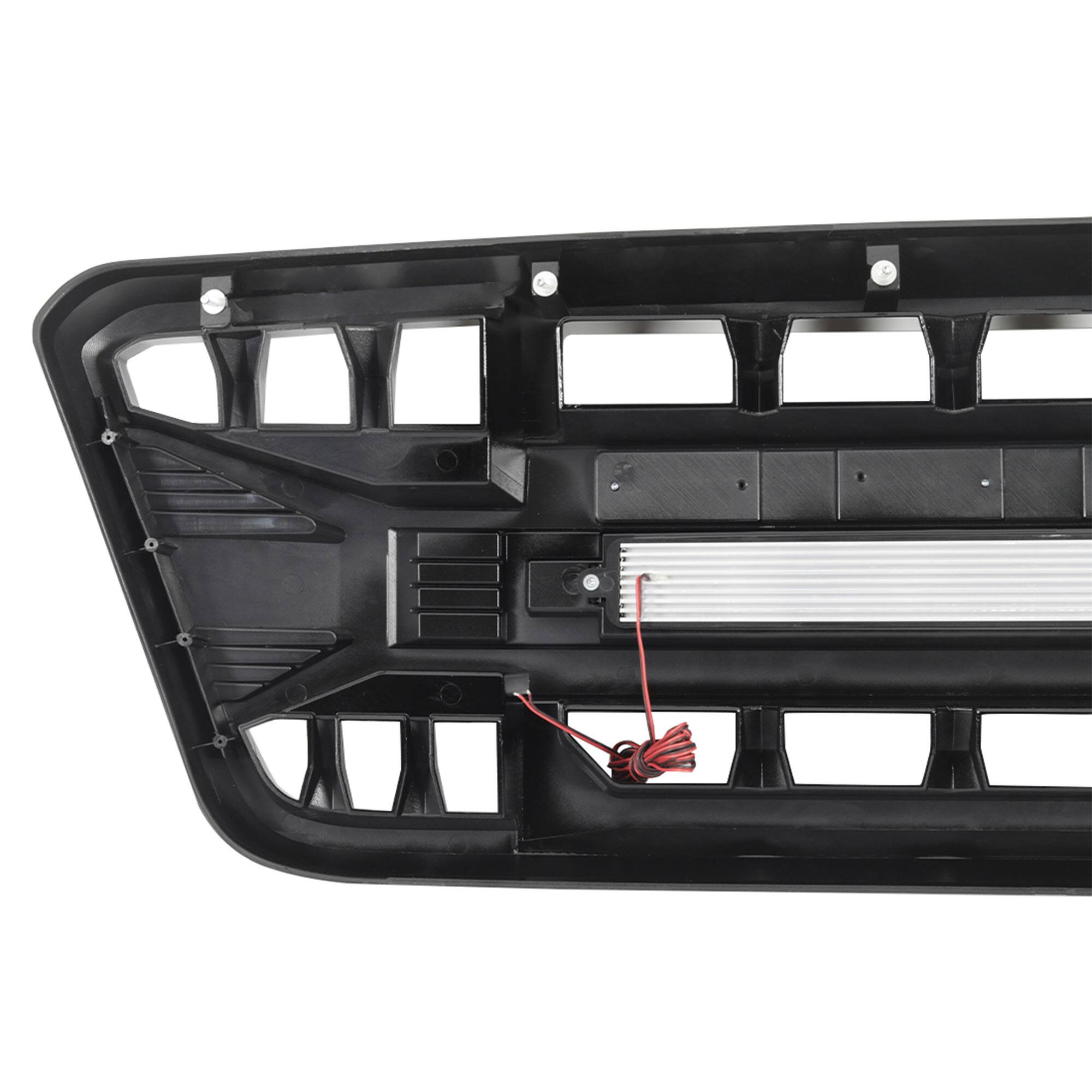 Alt View 7. AMERICAN MODIFIED - AMERICAN MODIFIED Armor Grille Compatible with 2004-08 Ford F150, Glossy Black - Glossy Black.